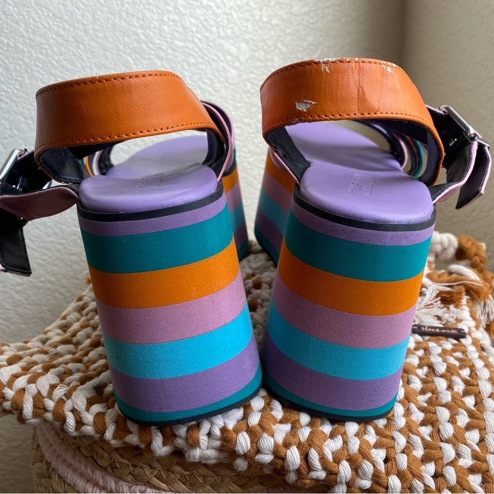 Current Mood Dolls Kill Platform Chunky Wedge San… - image 4